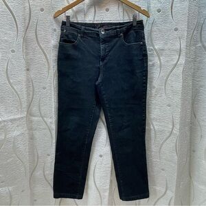 Lois Denim‎ Straight Leg Jeans Womens 29 Black Excellent Stretch Mid Rise